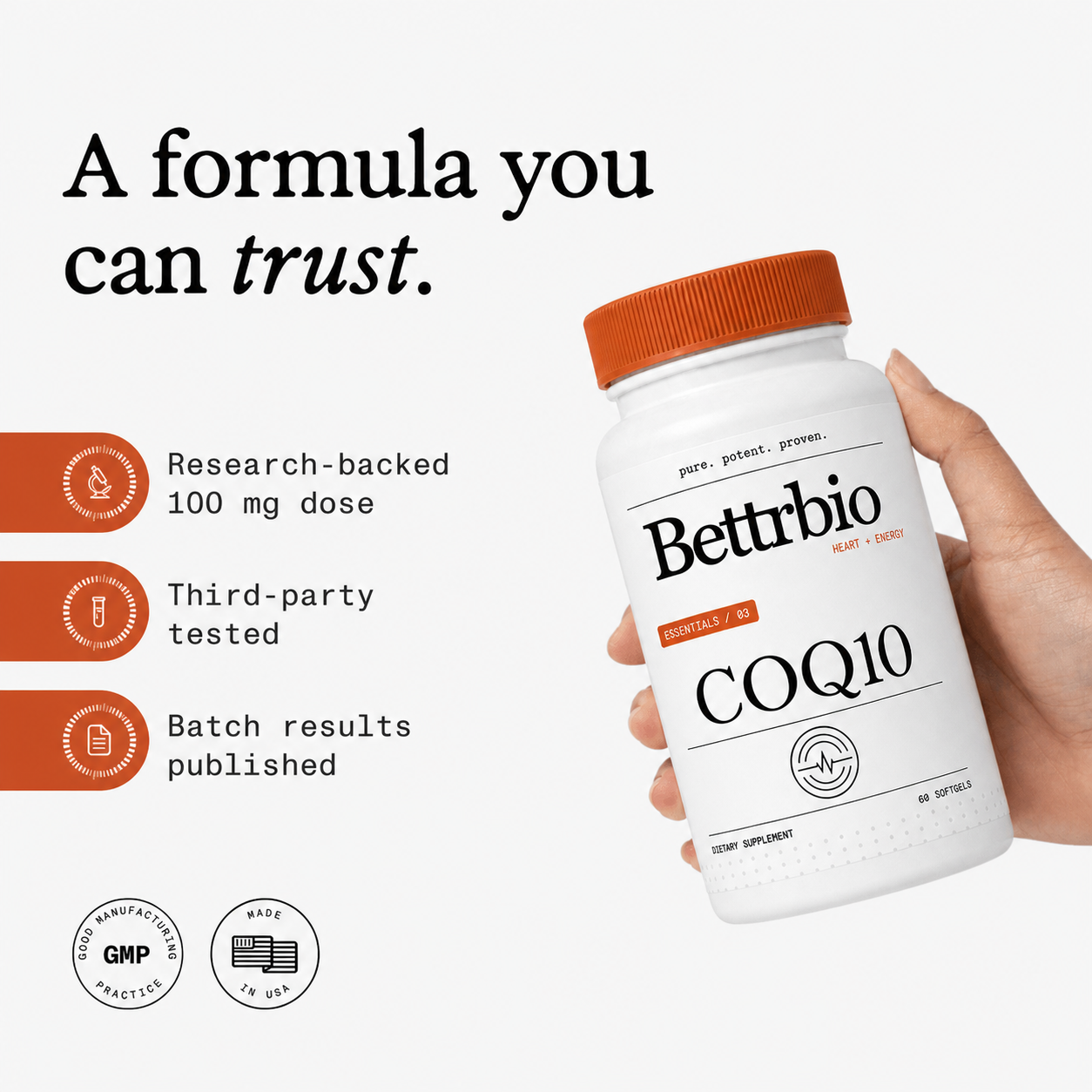 CoQ10 trust standards