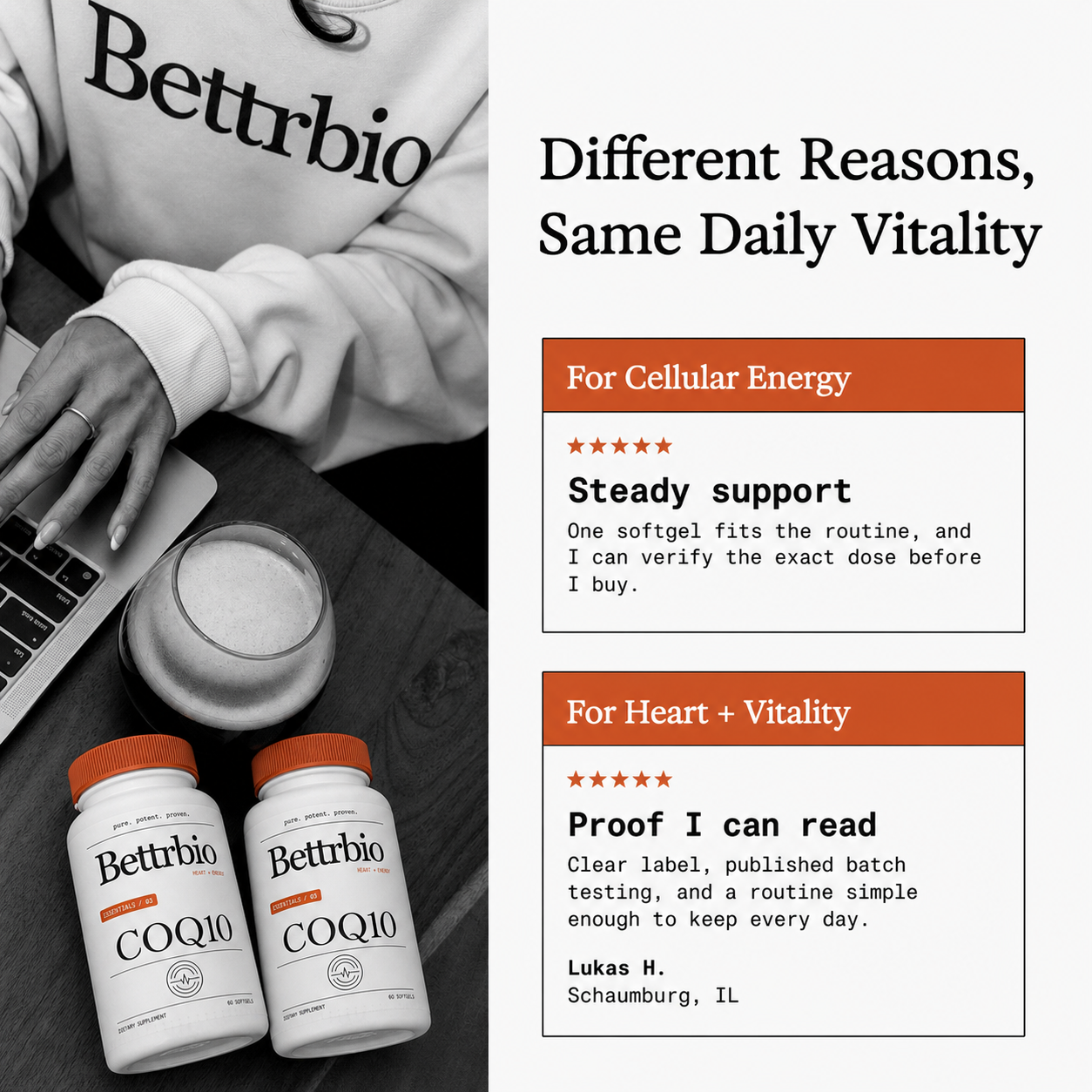 CoQ10 verified customer stories