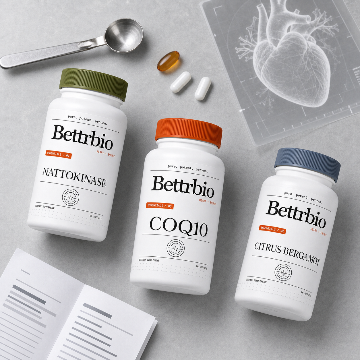 Heart Health Protocol scientific flatlay