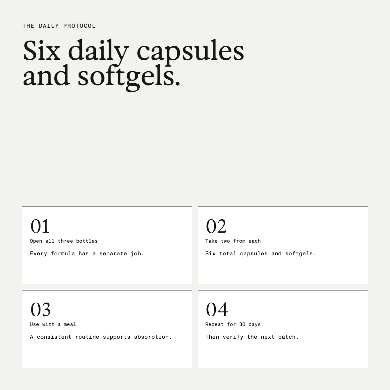 How to take the three-bottle daily protocol