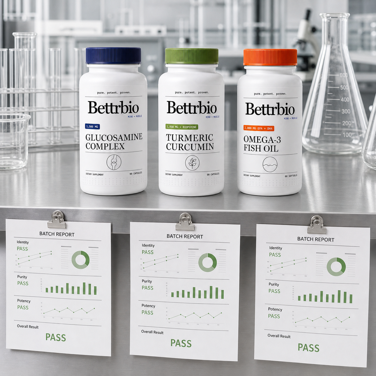 Independent batch testing for all three formulas