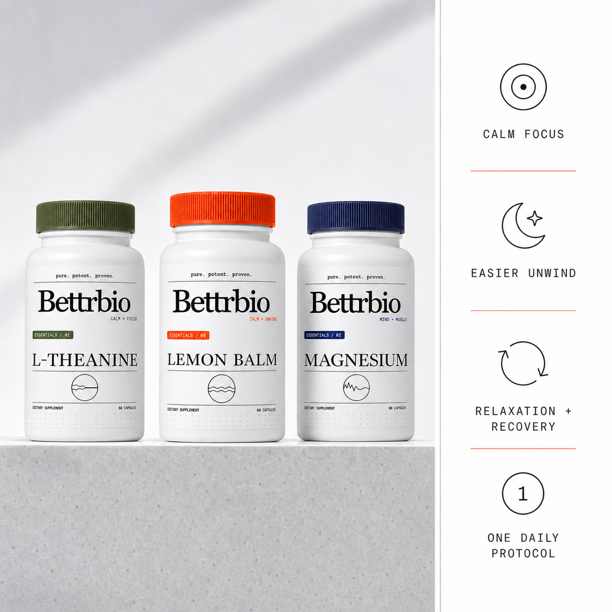 Nervous System Support bottles with four daily benefit callouts
